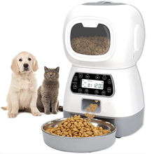 Lade das Bild in den Galerie-Viewer, 3,5 l  Futterstation Robby mit Edelstahl-Schüssel für Katzen und Hunde!
